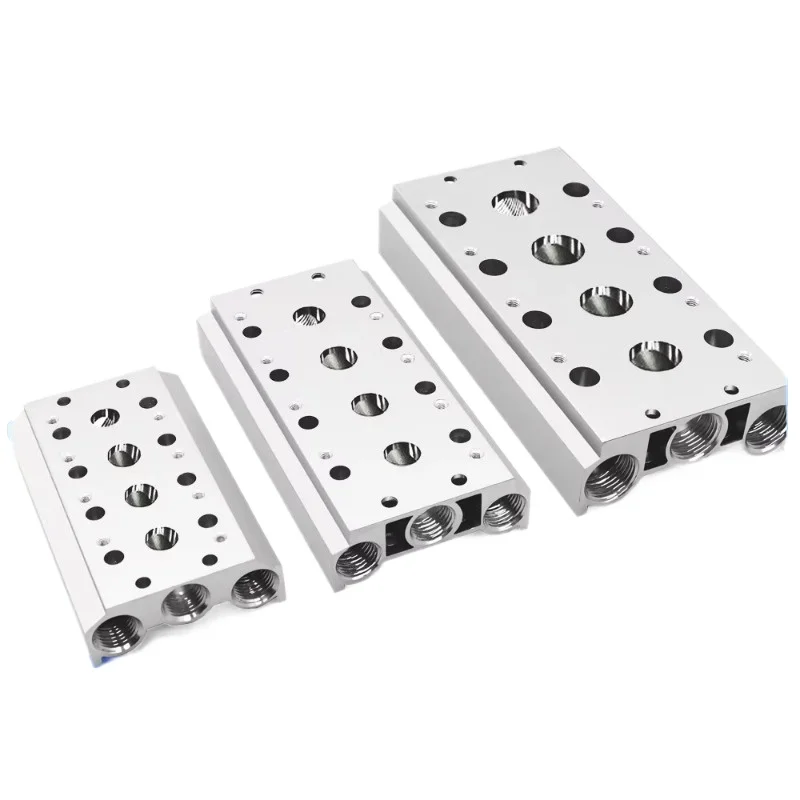 Solenoid valve base 4V210-08 connecting plate 200M series 2F3F4F5F6F7F8F9F10F position connection