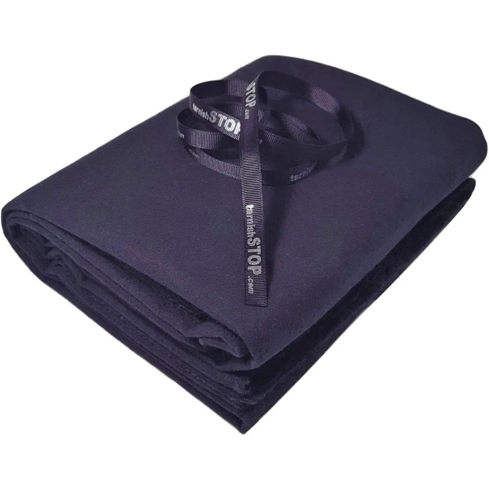 

Anti Tarnish Silver Storage Cloth USA Made 1 Yard Wide Black for Drawer Liner Silverware Wrap