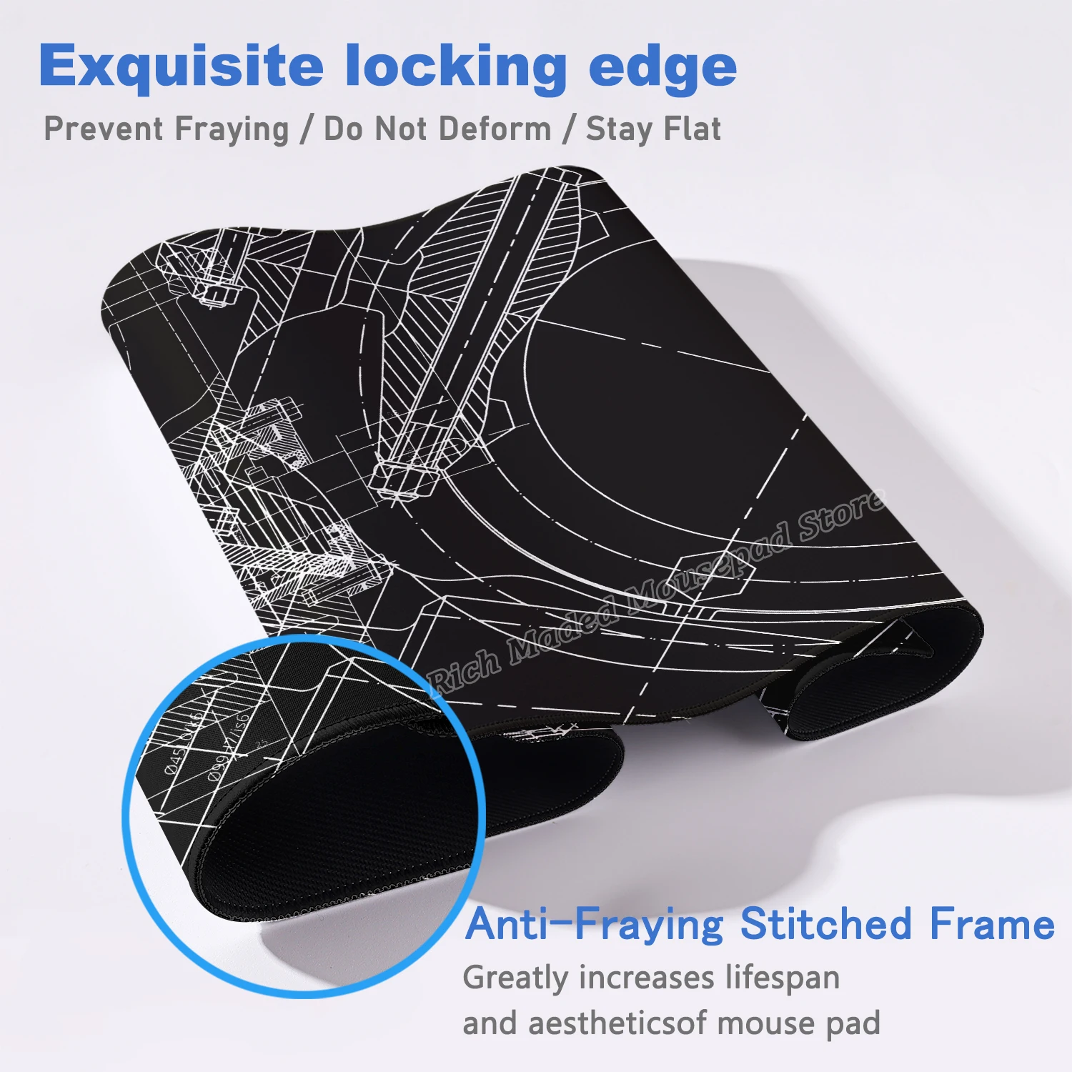 Black Large Mouse Pad Engineer - огляд і ціна Pc Gaming Drawing