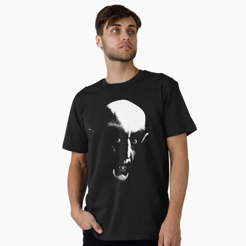 

0403 Vampire Horror Nosferatu Scary halloween Gift t shirt Scream film Graphic clothes 100% cotton printed All size tops S-6XL