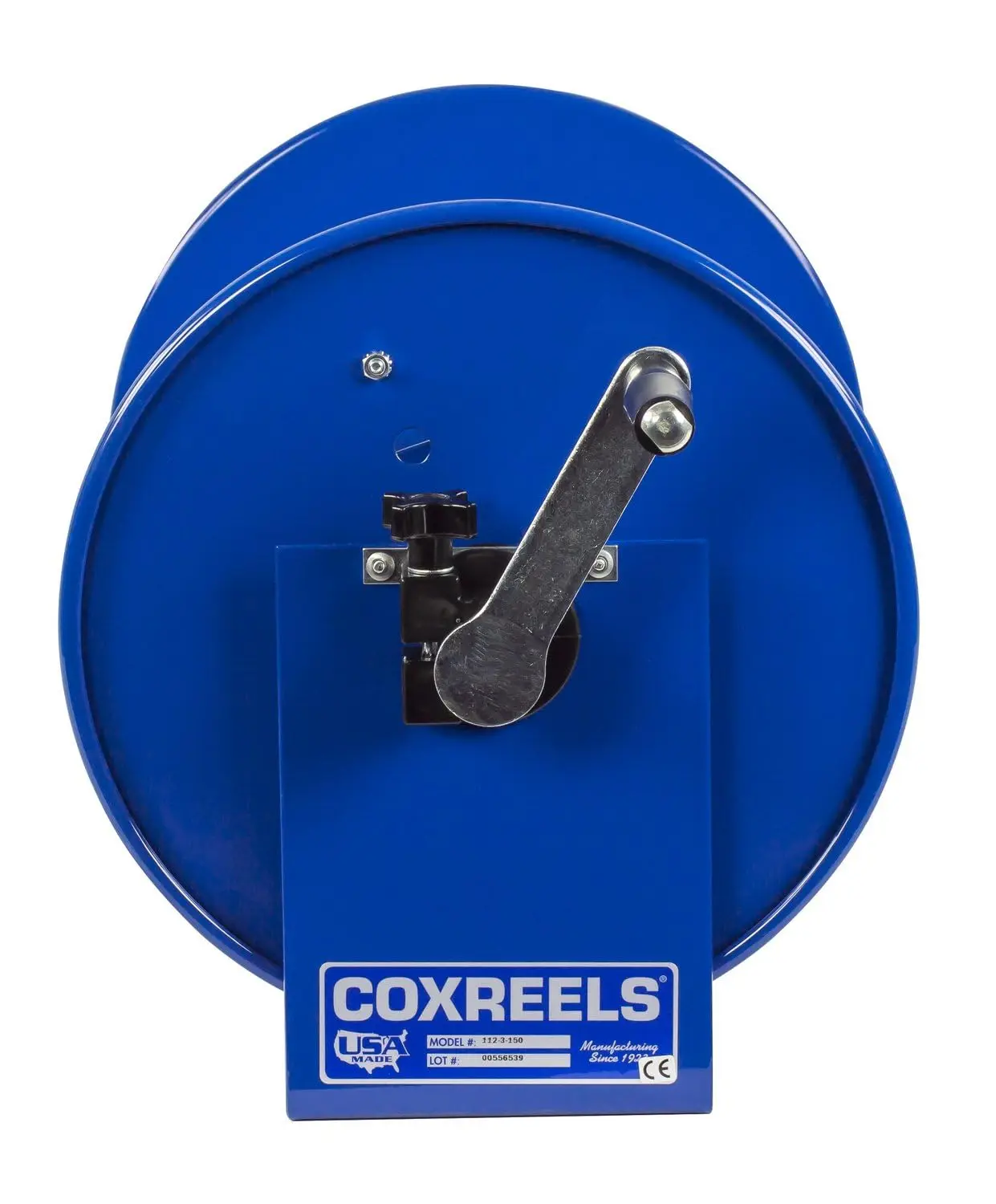 Coxreels 117-3-550 Compact Hand Crank Steel Hose Reel - 4,000 PSI - Holds 3/8