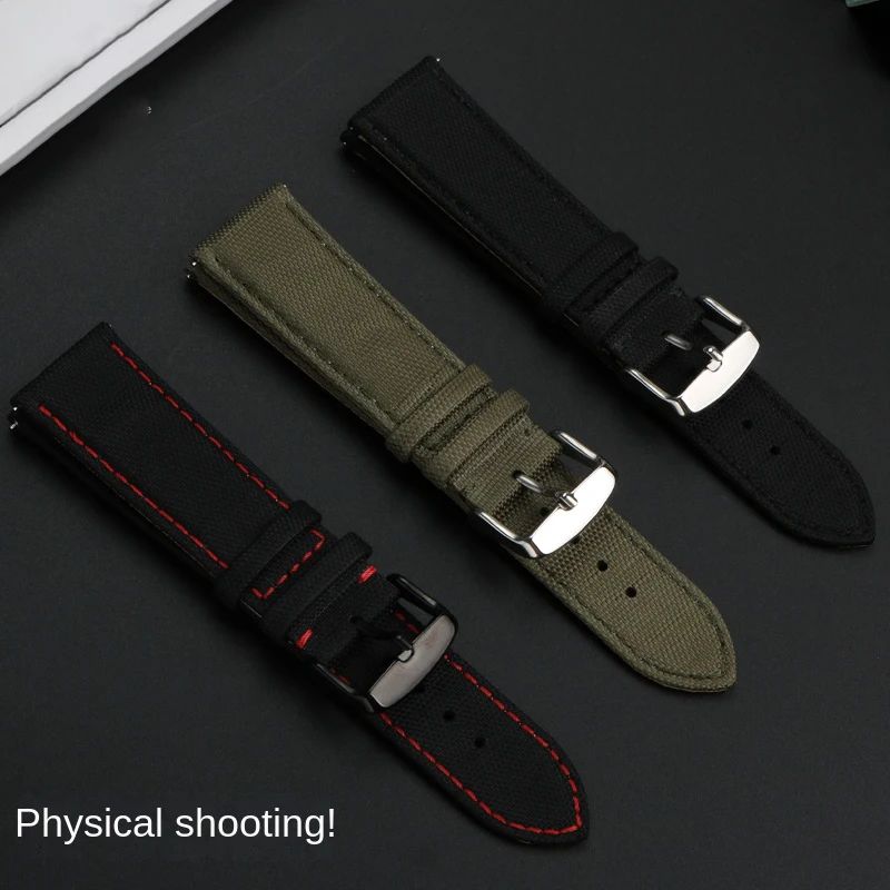 For Casio fabric strap EF-550D EFR-303L EFB-900 MDV-106 MDV107 series canvas nylon watch strap 22MM men's quick release strap