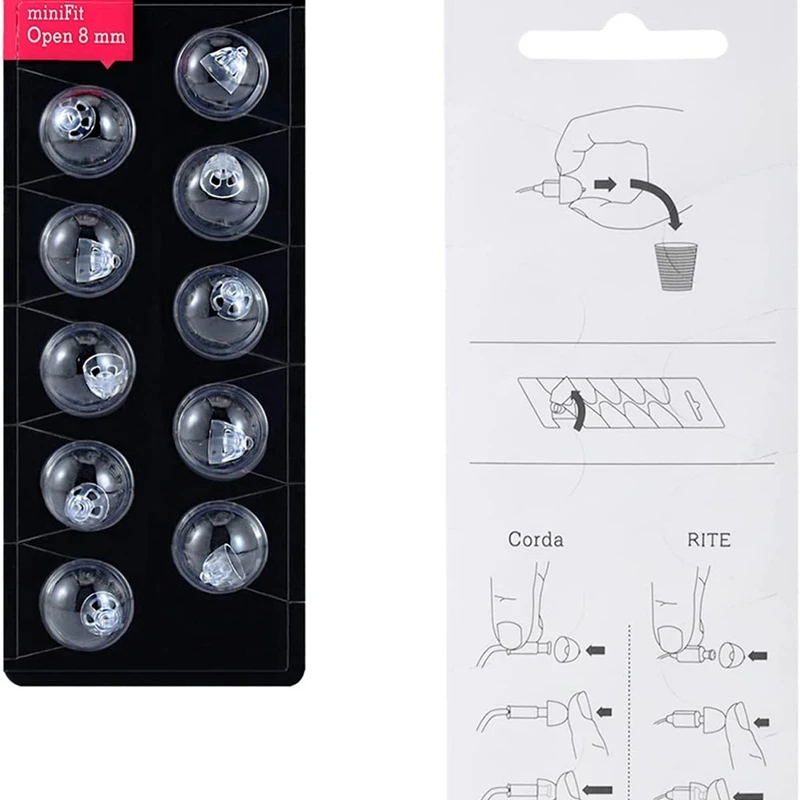 Hearing Aid Domes For Oticon Minifit Open Vent Domes: 2 Packs (8Mm),Universal Domes For Oticon Hearing Aid Supplies