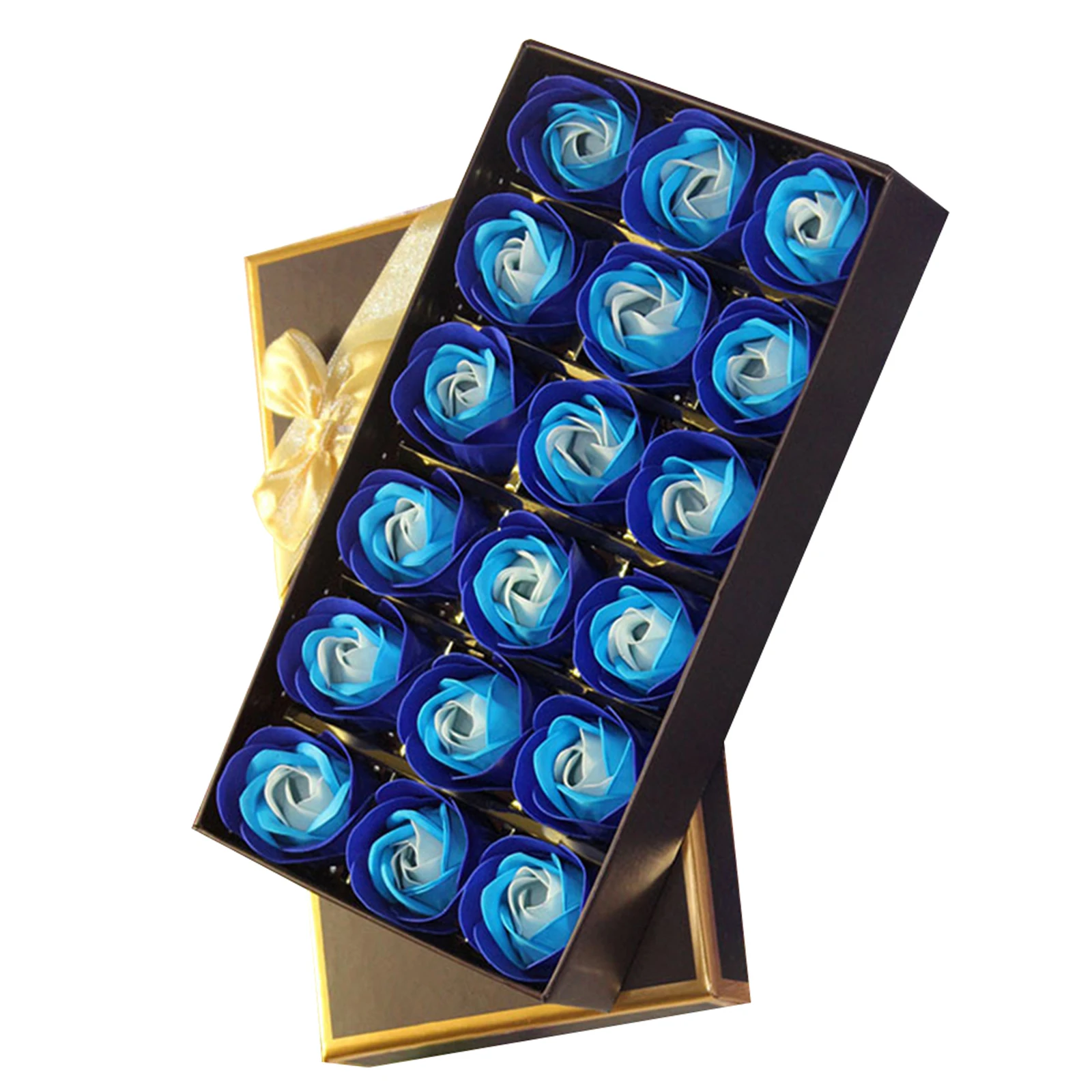 

18 шт. ароматическое мыло для ванны с розами, искусственная подарочная коробка на День святого Валентина, День матери, Рождество, юбилей, день рождения