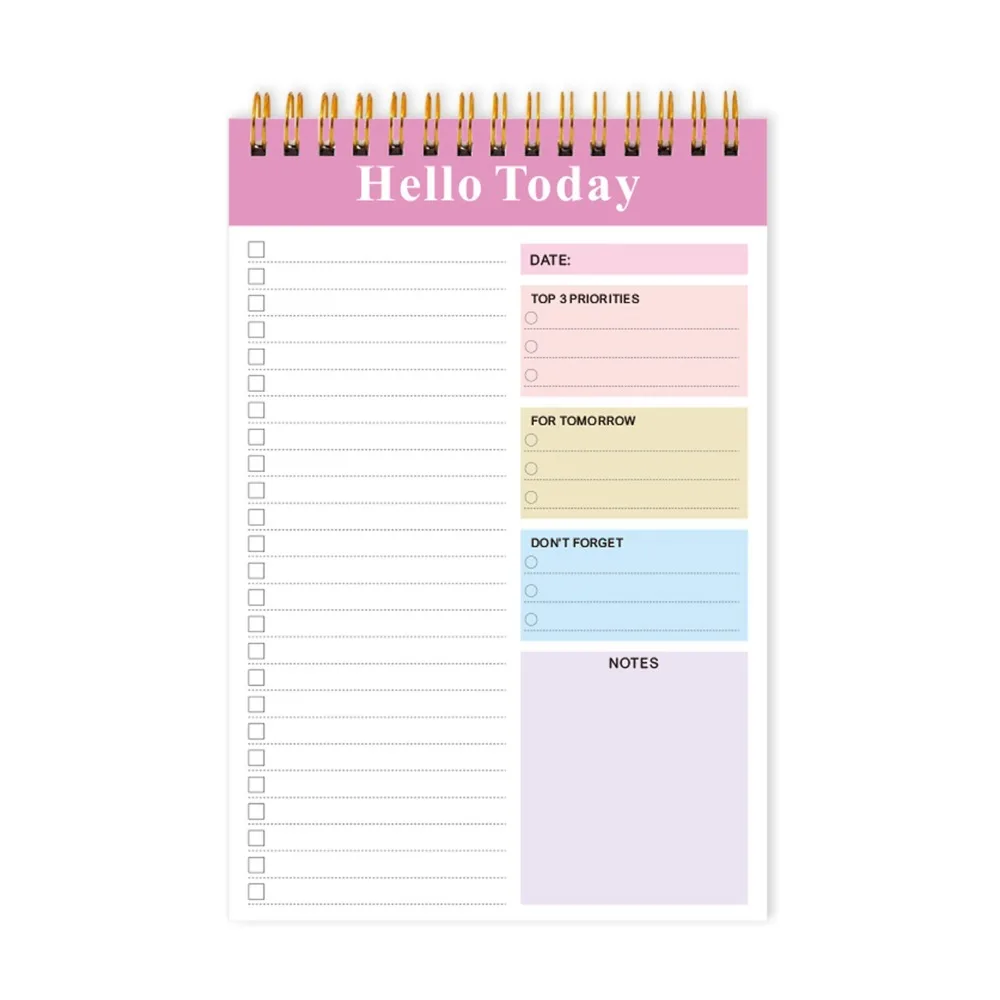 

Self Discipline A5 Size Spiral Notebook Waterproof 52 Sheets Memo Pad Simplified Style Undated Coil Book Office Use