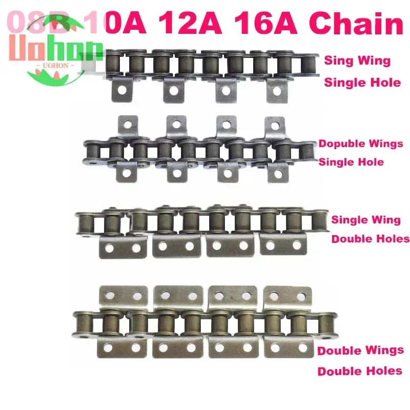 

1.5M Length 06B,08B,10A,12A Single Double Hole Drive Roller Chain Machine Transmission Conveyor Chain With Wings