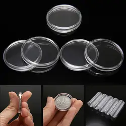 27mm Coin Holder Coin Capsules Storage 100pcs Coins Case Box Container for 2 Euro Container Organizer Coin Collect