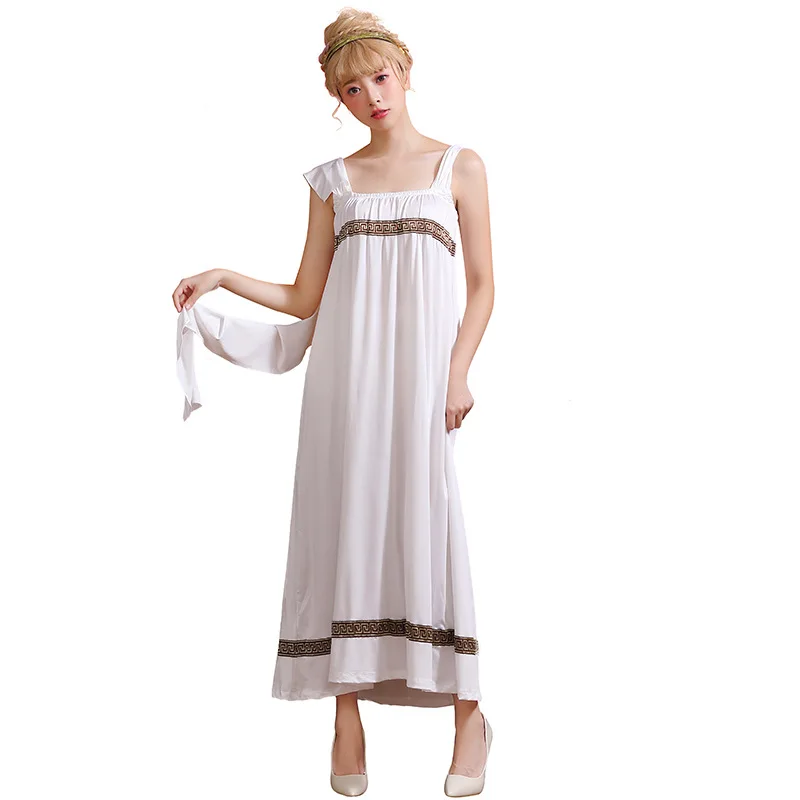 زي أداء المسرح العربي Sle loween، Godd الأسطوري القديم، طويل دكتور الإمبراطورية الرومانية، أزياء نسائية