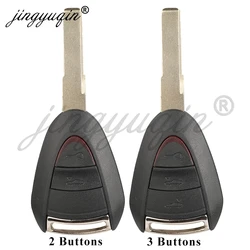 jingyuqin Remote Car Key Shell Case For Porsche 2005 - 2010 Cayman Boxster GT S 2S 4S Turbo 911 987 996 997 Carrera Targa 2/3BTN