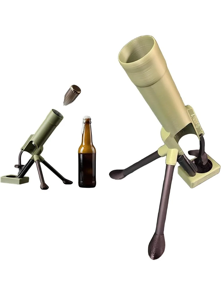 Zware bierflesopener, tactische dopopener, handsfree, voor bar- of bureaudecoratie - afbeelding 2