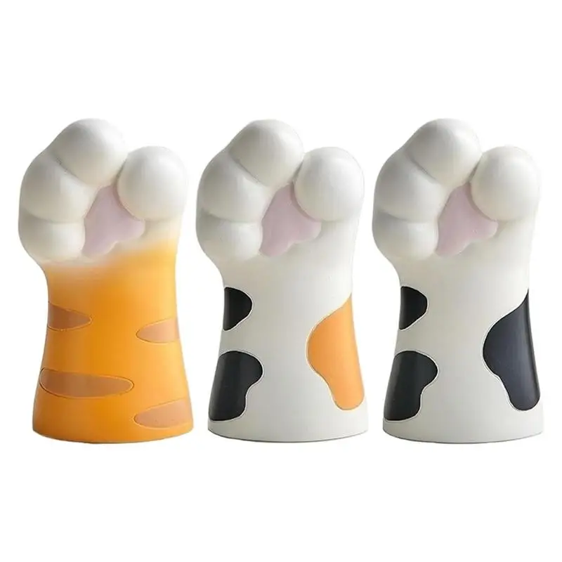 Cute Cat Claw Vase Ceramic Flower Pot Living Room Table Decoration Creative Cat Vase Student Pen Holder Office Ornament Supply