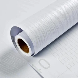 White Wood Peel And Stick Paper Decorative Self-Adhesive Film For Furniture Real Wood Tactile Sensation Surfaces Easy To Clean