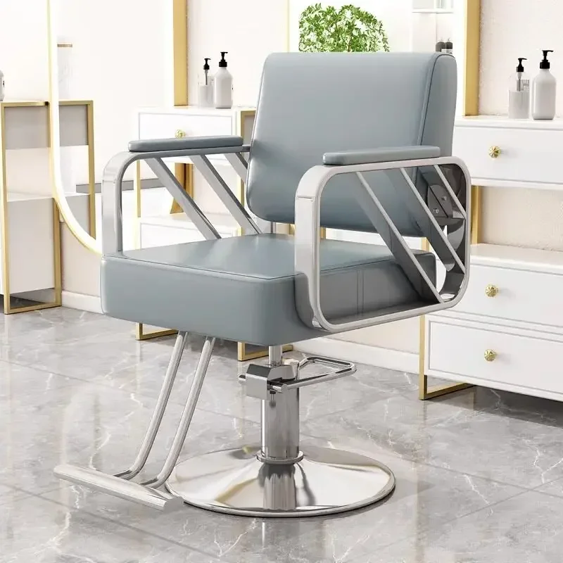 Sillón de Barbería de Lujo, Giratorio, Profesional, con Reposapiés, Moderno y Clásico, Muebles para Barbería
