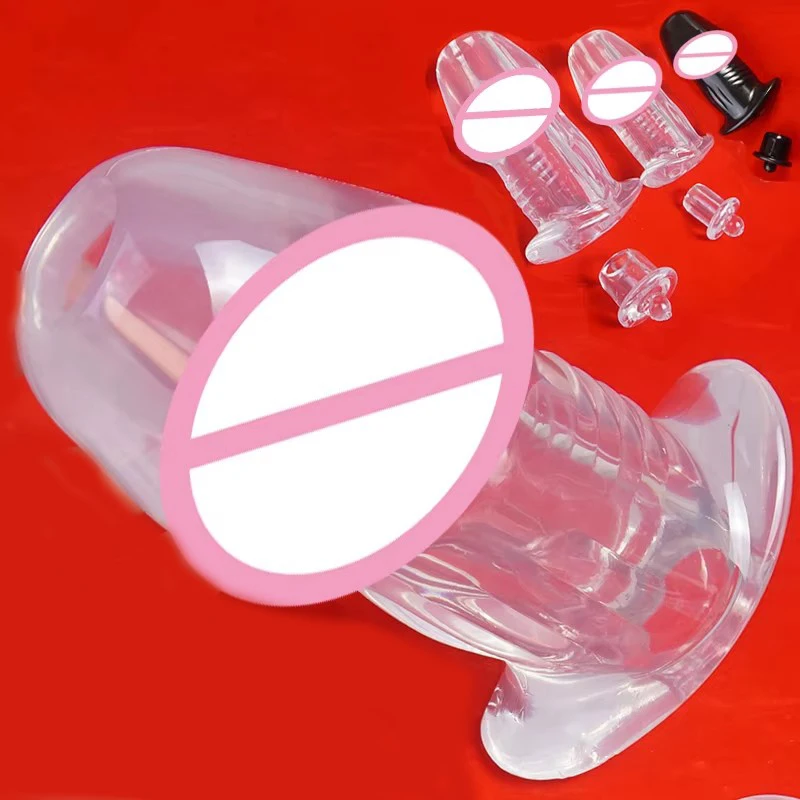 Dilatador de tapón Anal de túnel abierto, tapón Anal de culo de ano hueco opaco, tapón Anal con tapón, juguetes sexuales para parejas