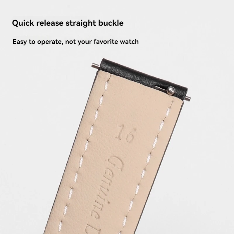 Quick Release Strap for Fossil Casio DW Tissot Citizen Women Soft Cowhide Plain Leather Watch Chain Ladies Bracelet 14mm 16mm