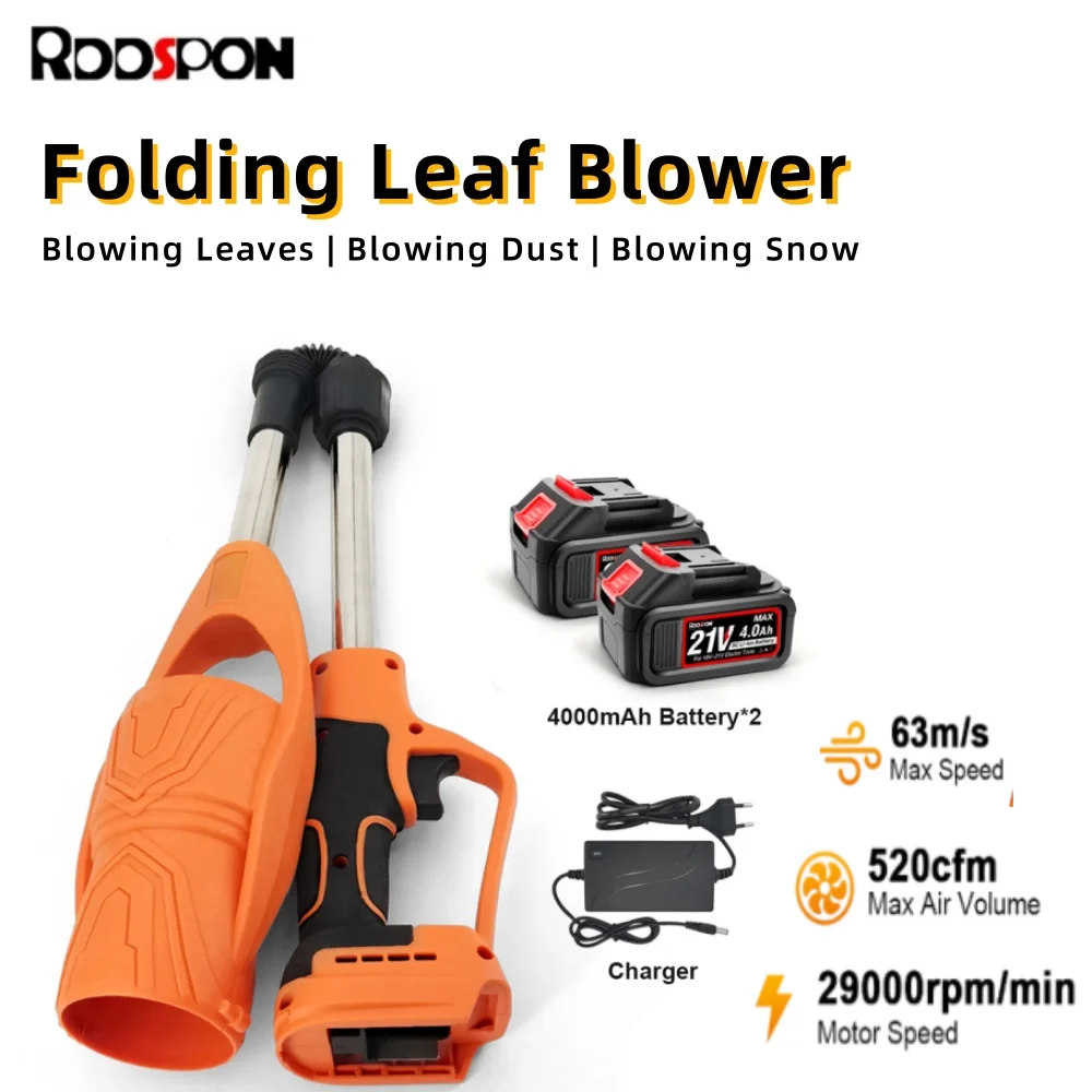 

Foldable Leaf Blower 400W lithium Battery Wireless Super Powerful Blower for Handheld Dust Jet Fan Snow Removal Outdoor Tool