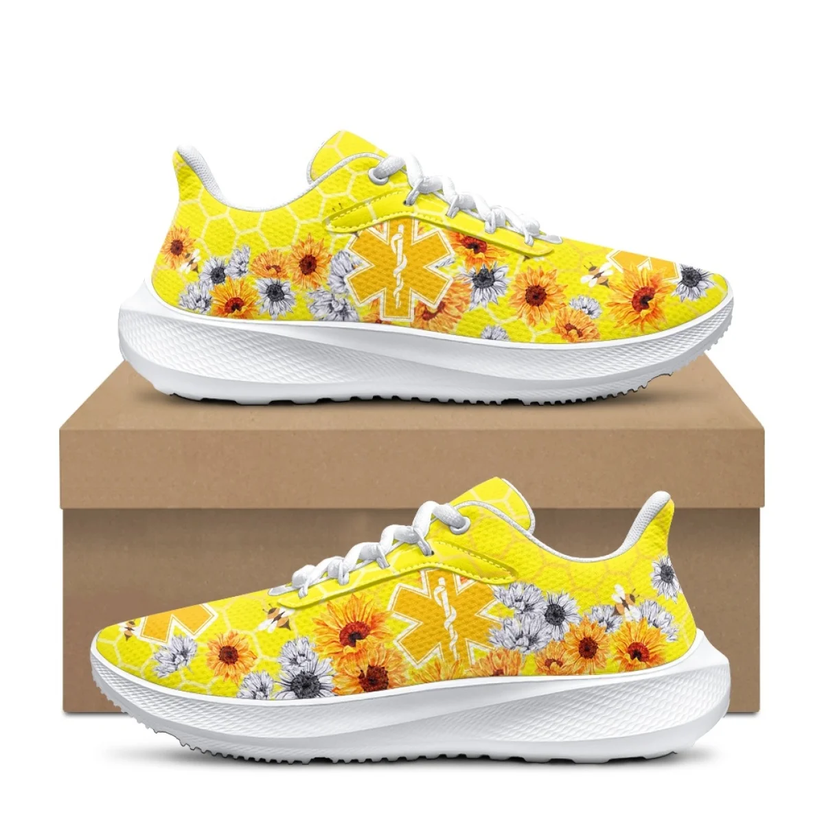 Paramedic EMT EMS Flower Designer Sneakers Fashion Comfort Teens Women Platform Shoes Ladies Sports Footwear Casual Zapatillas