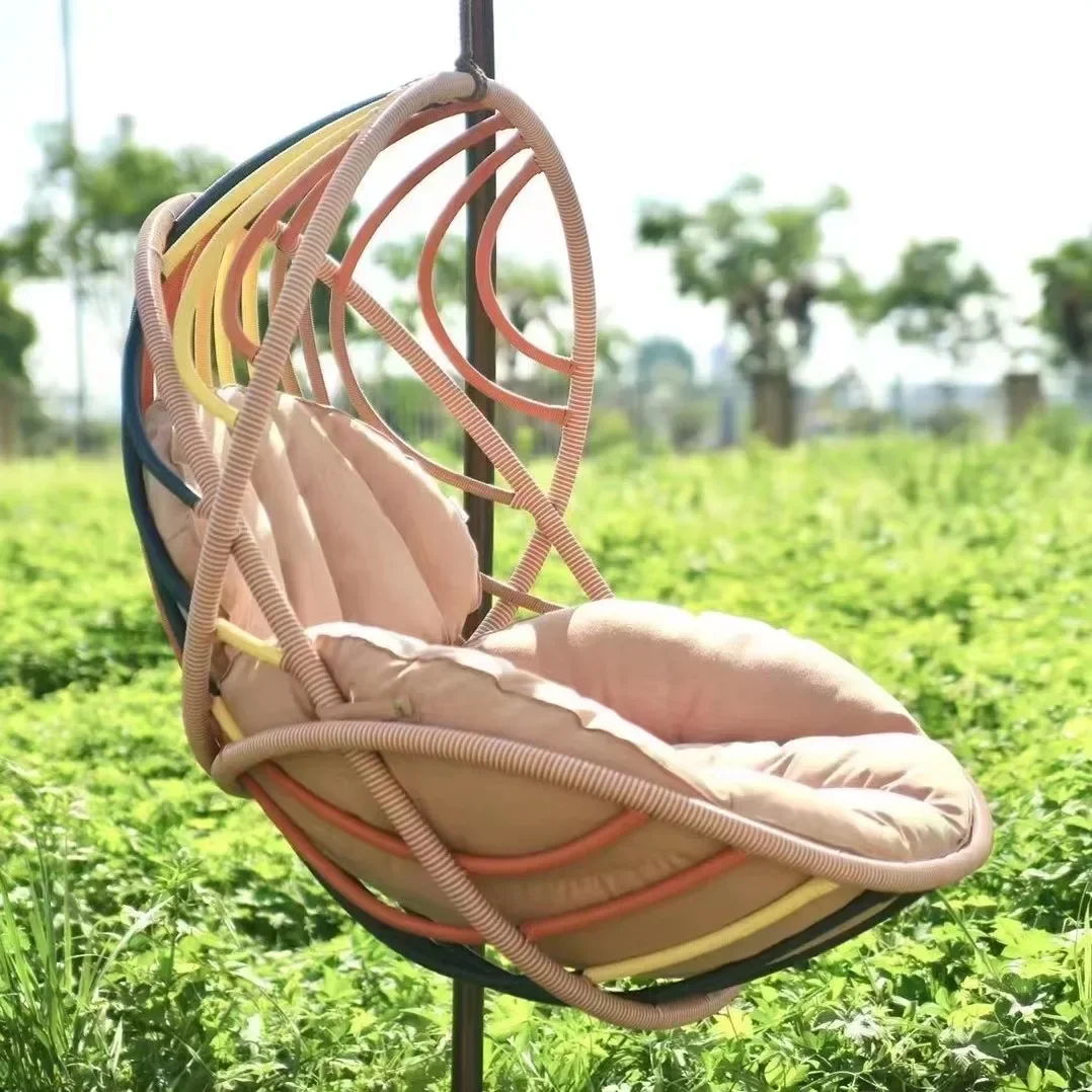 

Furniture Outdoor Patio Swings Chair Hot Sales Pe Rattan Swing Hanging Chair Egg Chair