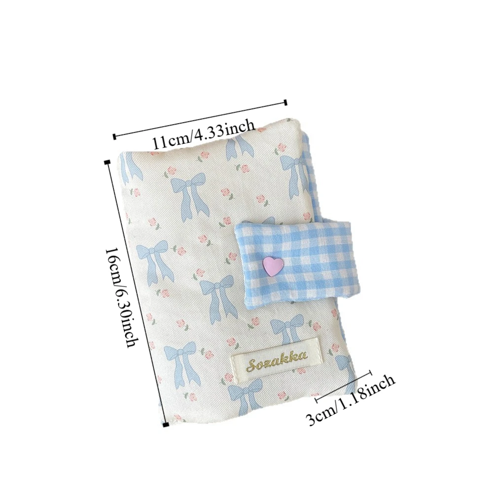 Multipurpose Floral Patterns Notebook Detachable Diary Fabric Bow Print Diary Book Stain Resistant Aesthetic