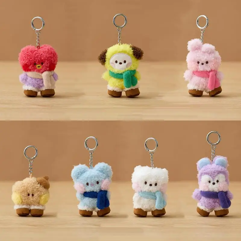 

Mini Scarf Snow Boots Series Plush Doll Handbag Pendant Cute Cartoon Cookie Keychain Cute