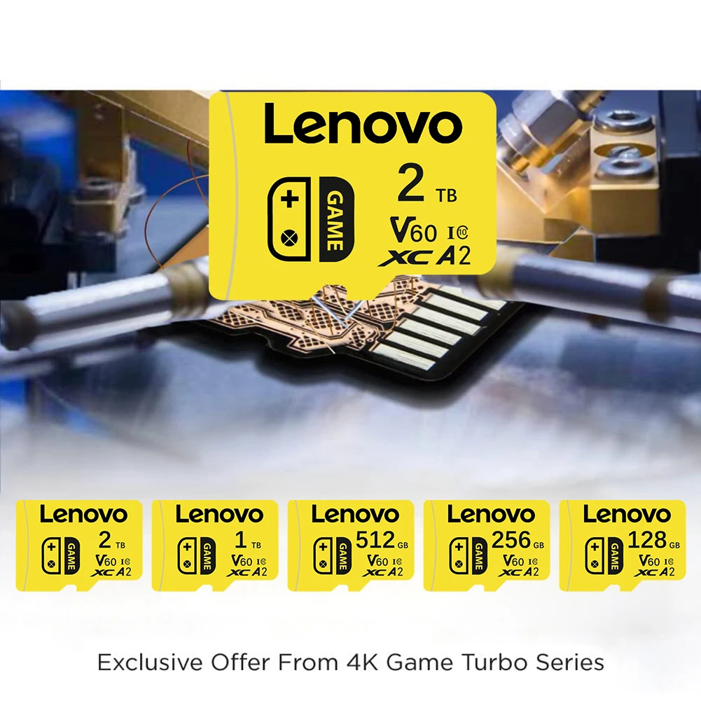 بطاقة ذاكرة Lenovo 2TB 1TB 512GB بطاقة ذاكرة Micro TF عالية السرعة 256GB 64GB كاميرا الهاتف تخزين الكمبيوتر التسليم السريع في جميع أنحاء العالم