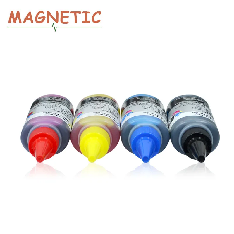 Magnetic universal 100ml dye ink  for hp for canon for epson for brother Cartridge Printer 4 Colors Inkjet Printer Bulk Ink