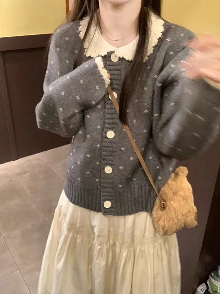 ay Gestrickte Puppe Kragen Pullover Strickjacke frauen Faion Nette Top Herbst Winter Koreanische Sle Coehkg Qianyuan Einzigen Taste