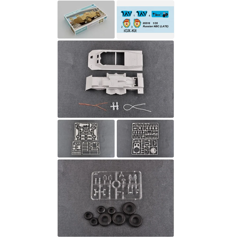 

Trumpeter 05516 1:35 Scale Russian NBC (Late) Scout Vehicle Car Military Plastic Toy Handcraft Assembly Model Building Kit
