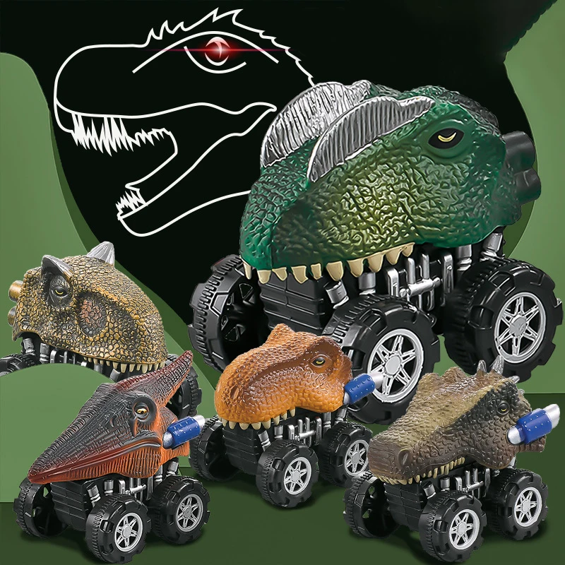 

Children's Simulated Dinosaur Model Toy Vehicle Model Toy Children's Inertial Transport Vehicle Boy Educational Dinosaur Gift Ca