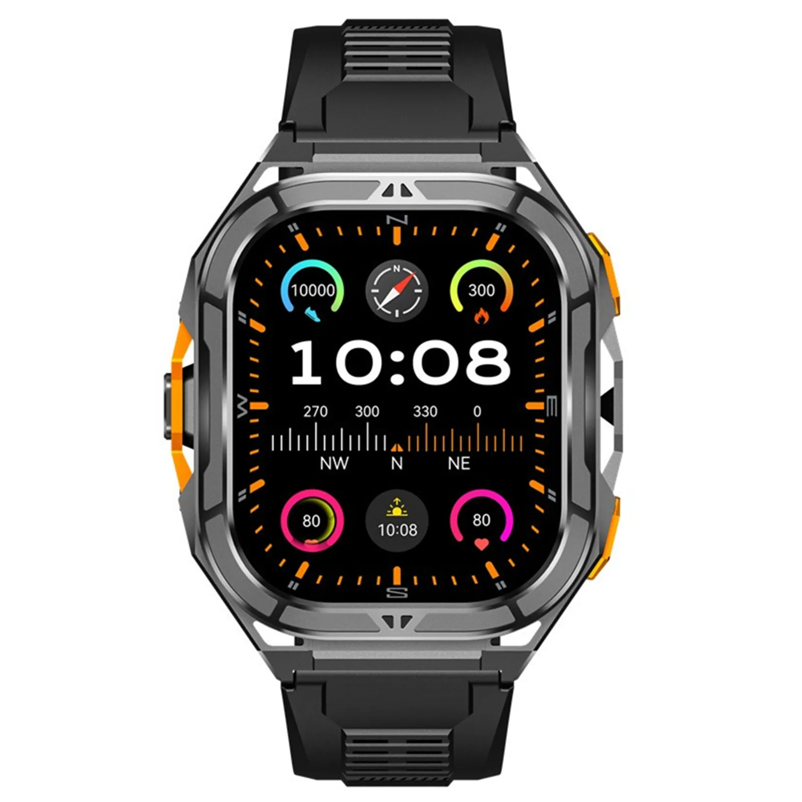 مقاوم للماء ساعة ذكية موبايل بلوتوث دعوة الموسيقى GPS معدل ضربات القلب الأكسجين الرياضة في الهواء الطلق سوار جهاز تعقب للياقة البدنية النوم معصمه