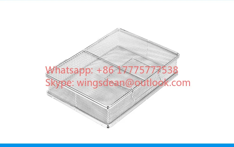 

Stainless Steel Fine Cleaning and Disinfection Basket Frame Precision Instrument Vascular Clip Disinfection Box