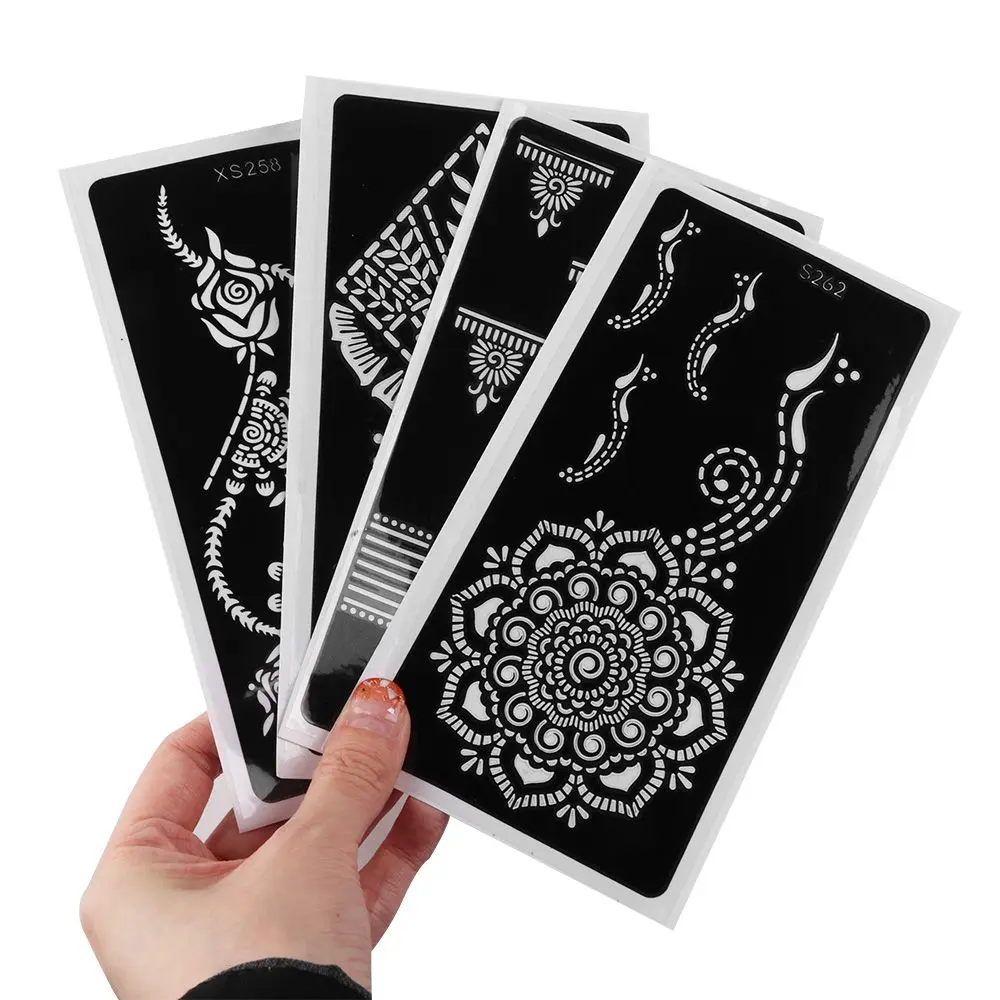New Mehndi Indian Style Makeup DIY Body Art Temporary Hand Decal Henna Template Sticker  Stencils view 3