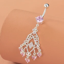 KUNIU 1pc Fashion Long Belly Ring Women's Fit Piercing Body Jewelry