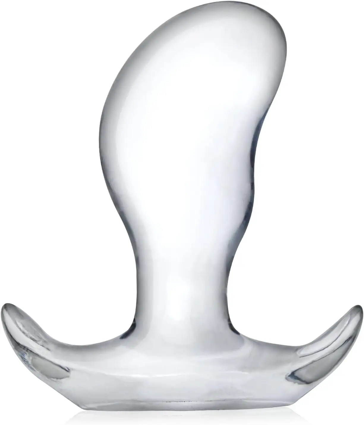 Cork with Safety Base, Transparent Flexible Butt Plug Prostate Massage G-Spot Stimulation Trainer with round Unique Top Design