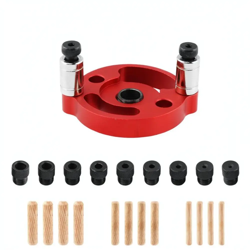 Adjustable Dowel Drilling Jig Guide Kit For Precise Woodworking Positioning Carpentry Hole Maker Handheld Tool