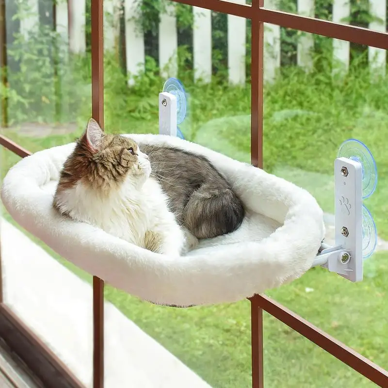 

Cat Window Hammock Window Perch Space Saving Cat Window Perches with Strong Suction Cups Breathable Cat Shelves Warm Cat Bed