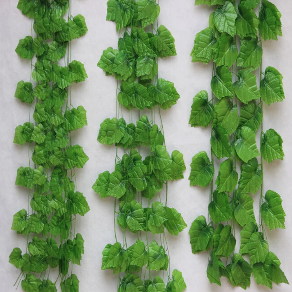 

10Pcs Artificial Vine Garland Plants Decor 2.4m 66 Leaves Realistic Hanging Foliage for Wedding Home Garden Office