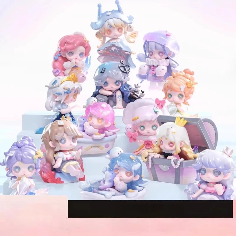 Ocean Breeze Wishing Series صندوق أعمى الخيال البحر موضوع تحصيل الشكل مجموعة صغيرة سطح المكتب هدية مزخرفة #1