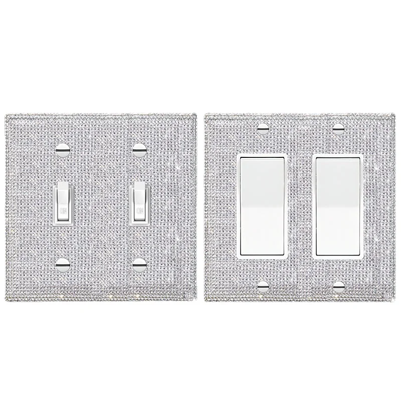 American Standard Switch Plate,Spot supply Rhinestone Switch Plates,Diamond Socket Switch wallplate,Diamond Silver Wall panel