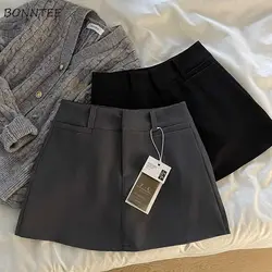 A-line Mini Skirts Women Summer Office Lady Basic Sexy High Waist Gentle Temperament Korean Fashion Faldas All-match New Arrival