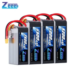 Zeee-Batterie pour importateur 6S 22.8V 7500mAh FPV 22.2V 100C 6500mAh, avec prise compte 60, softcase pour hélicoptère RC, avion, pièces de modèle de voiture