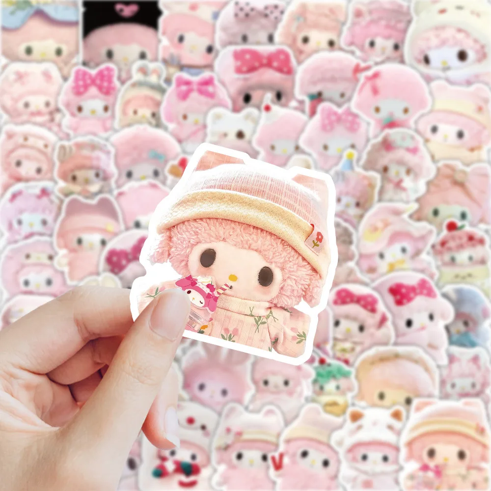 63 قطعة الكرتون لطيف سانريو البيانو الكتابة على الجدران ملصق DIY بها بنفسك الديكور قضية الهاتف المحمول دفتر كوب ماء لعبة هدية ملصق