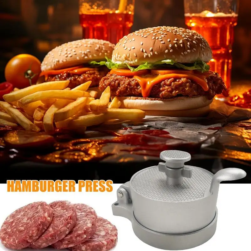 

Burger Press Non-Stick Hamburger Patty Maker Aluminum Burger Maker for Kitchen BBQ Grill Burger Patties Beef Pie Press Mould