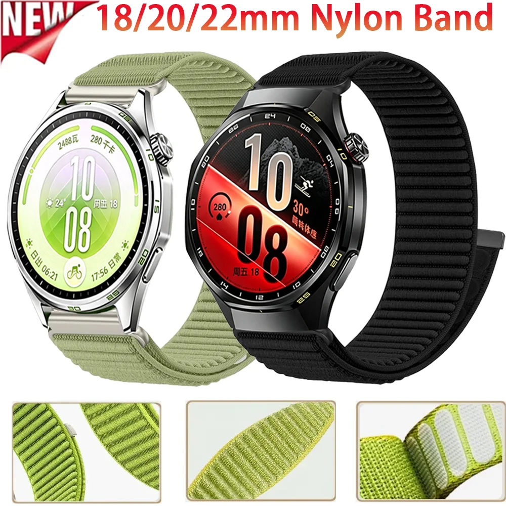 18/20/22mm Nylon-Armband für Huawei Watch GT7 Pro GT6 Pro GT7-6-5-4 46mm 41mm GT Runner 2 Armband Huawei Watch Ultimate 2 Buds 2