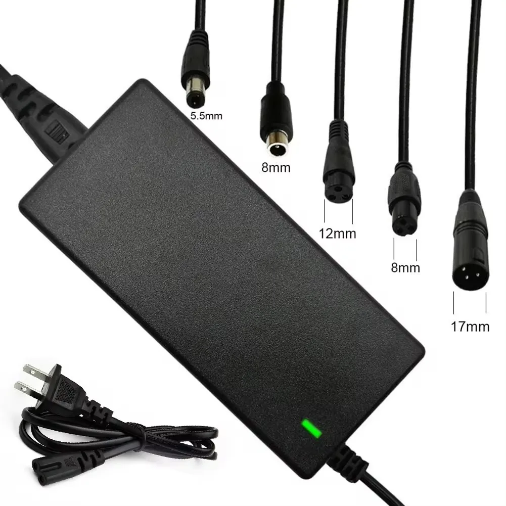Battery Charger Power Adapter AC100-240V DC 42V/54.6V 2A  Electric Bike Scooter Accessories US/EU Plug For Lithium Battery