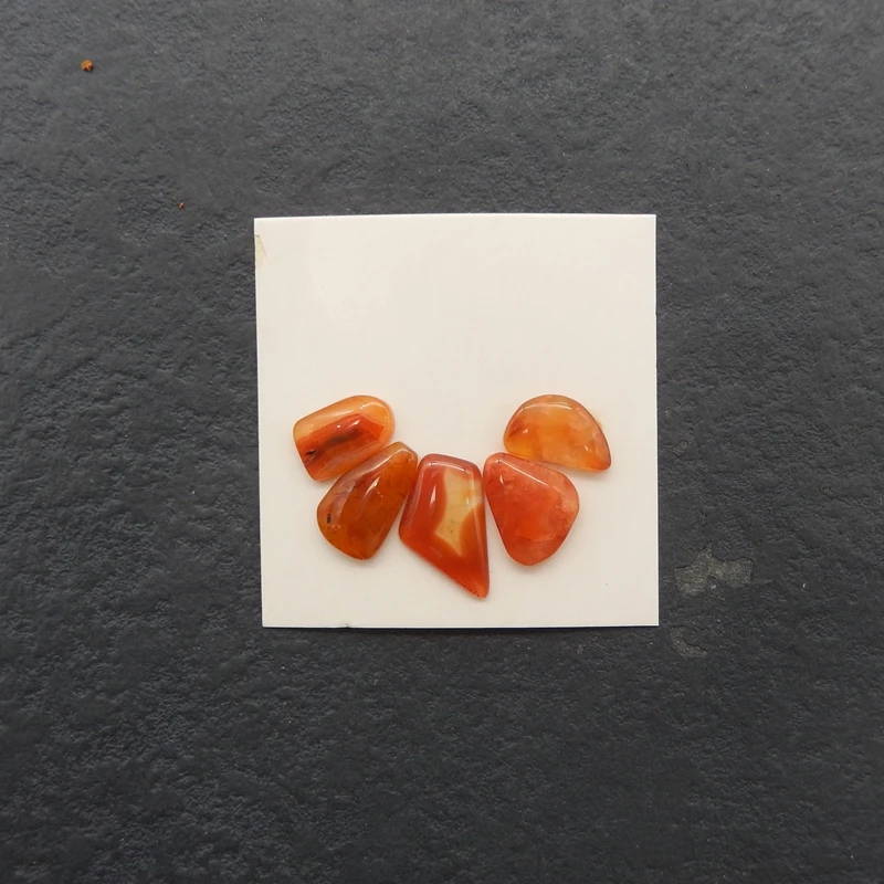 

5 шт. натуральный красный агат необычные компоненты драгоценных камней в форме капли теплый оранжево-красный полосатый для ювелирных изделий ручной работы и поделок