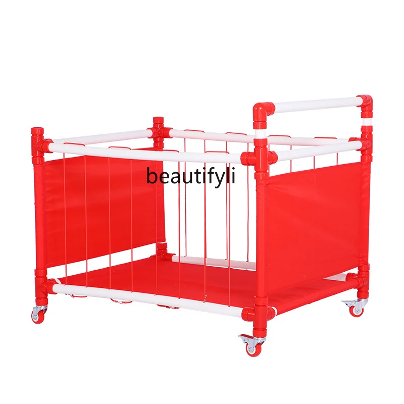 Kindergarten basketball storage basket children's football volleyball ball, ball rack, trolley mobile basketball frame