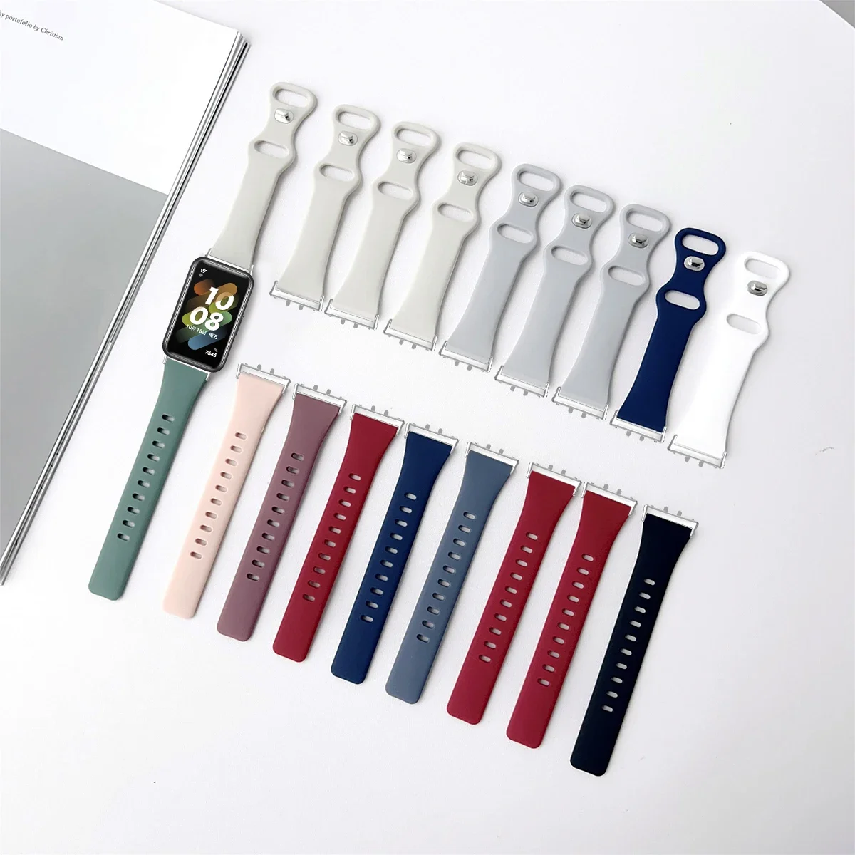 سوار سيليكون للساعة للنساء ، ملحقات محول لمجرة تناسب 3 ، فتيات سامسونج