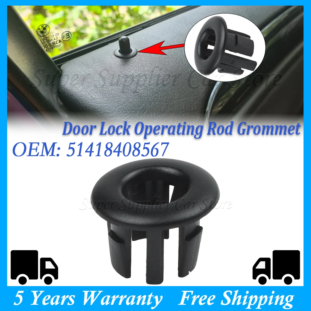 New 1PC Car Window Door Lock Operating Rod Cover Grommet For BMW X 5 E53 1999 2000 2001 2002 2003 2004 2005 2006 51418408567