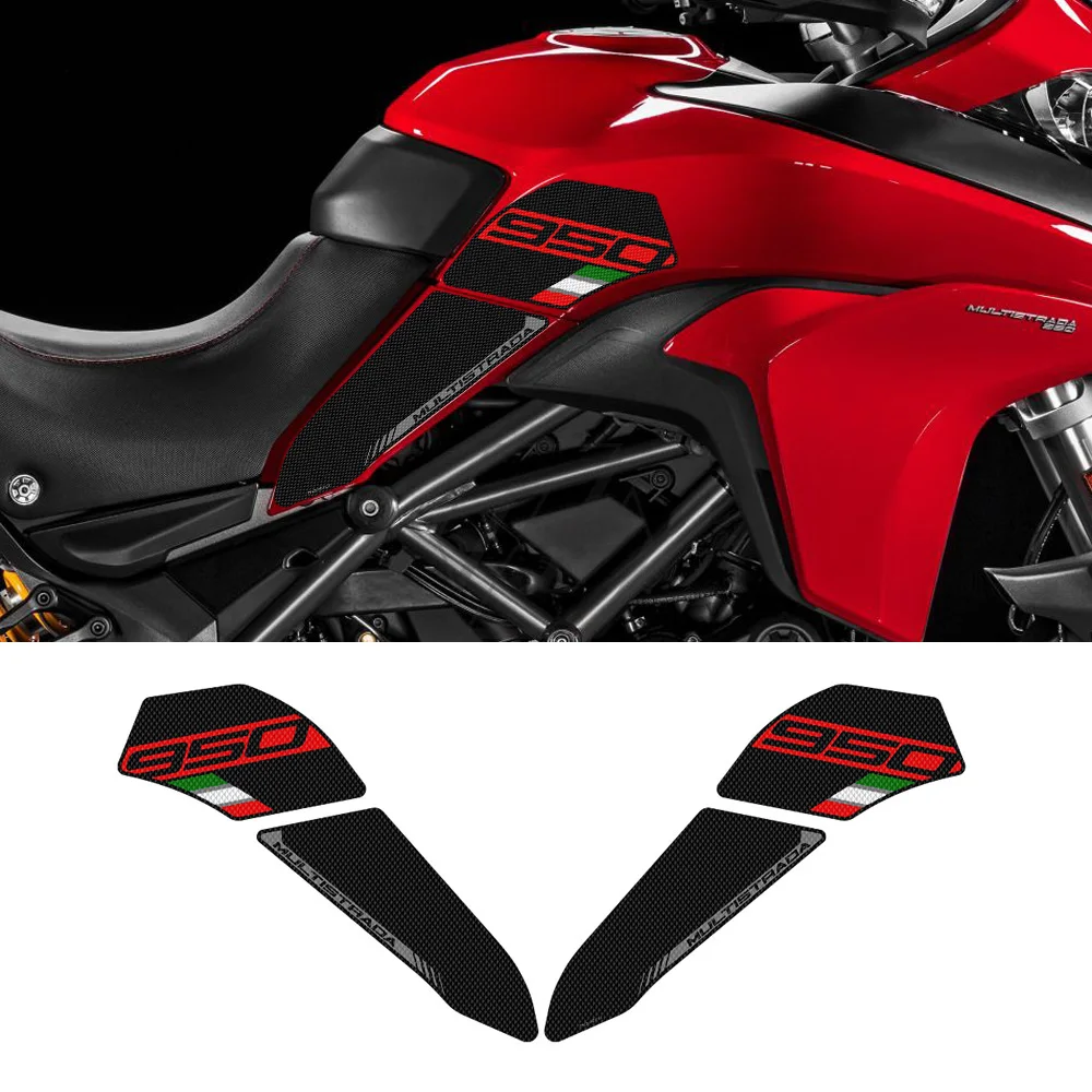 Para a ducati multistrada 950 950s 2019-2022 da motocicleta anti-slip joelho aderência decalques tanque lateral pad adesivo